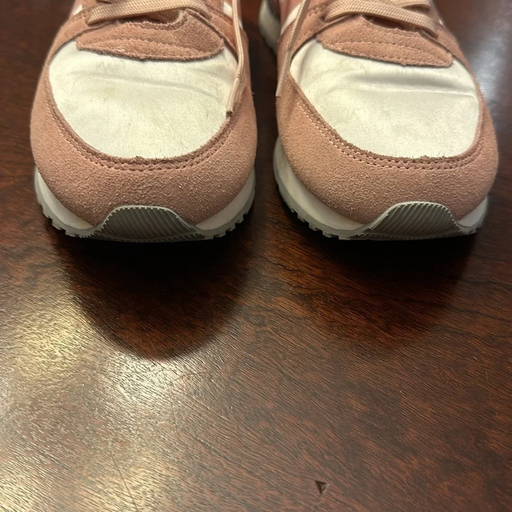 TRETORN Womens Suede Loyola Retro Jogger Sneakers Pink Silver Sz 8.5 Preppy